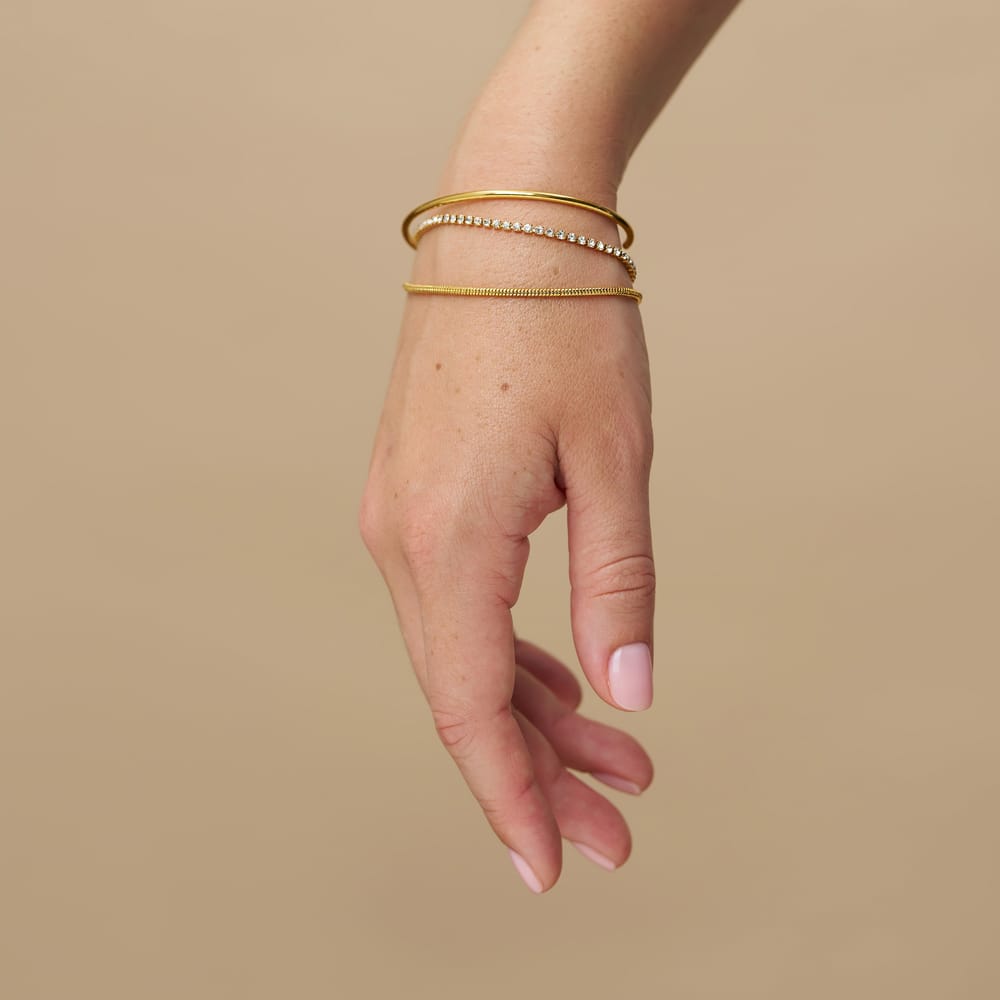 Multi Row Bracelet Tennis Bracelet & Fine Bangle Wrist Stacking Set Orelia Jewellery