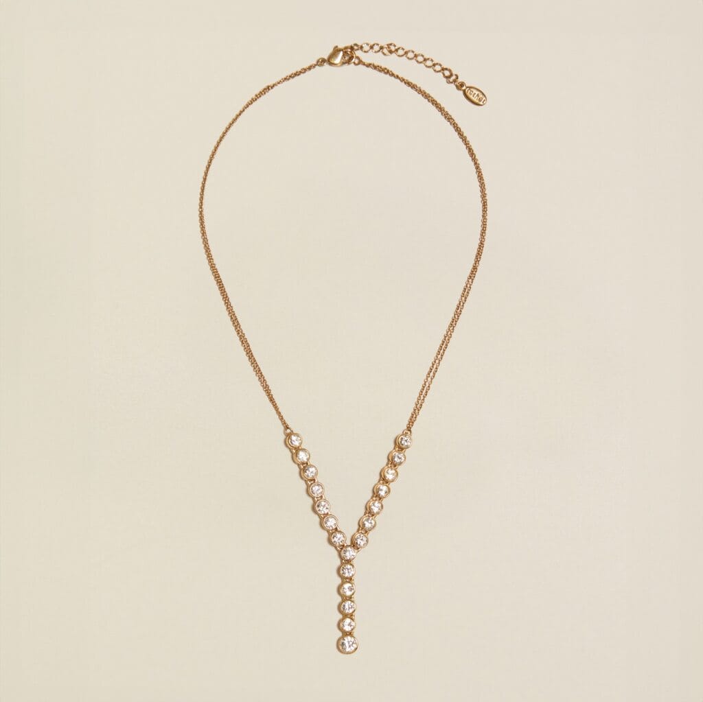 Necklace Other Default Vintage Fine Crystal Tennis Lariat Necklace Orelia Jewellery