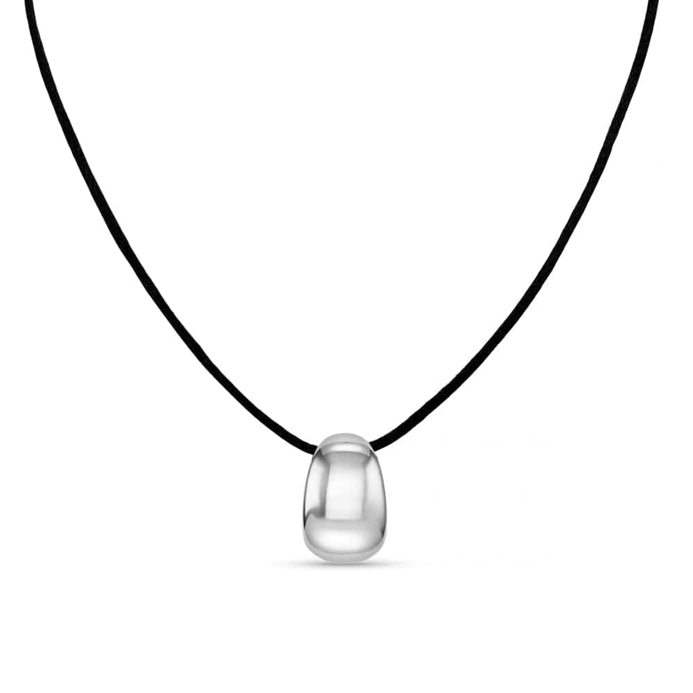 Necklace Other ONE Silver Tapered Pendant Cord Necklace Orelia Jewellery