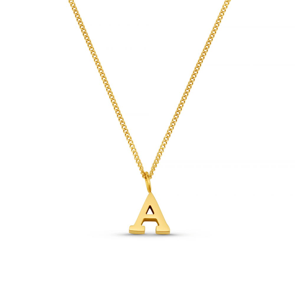 Necklaces LUXE A Initial Necklace - Gold Orelia Jewellery