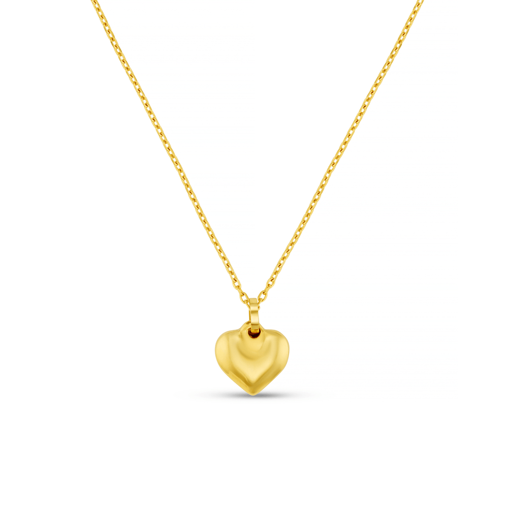 Necklaces LUXE Domed Heart Necklace - Gold Orelia Jewellery