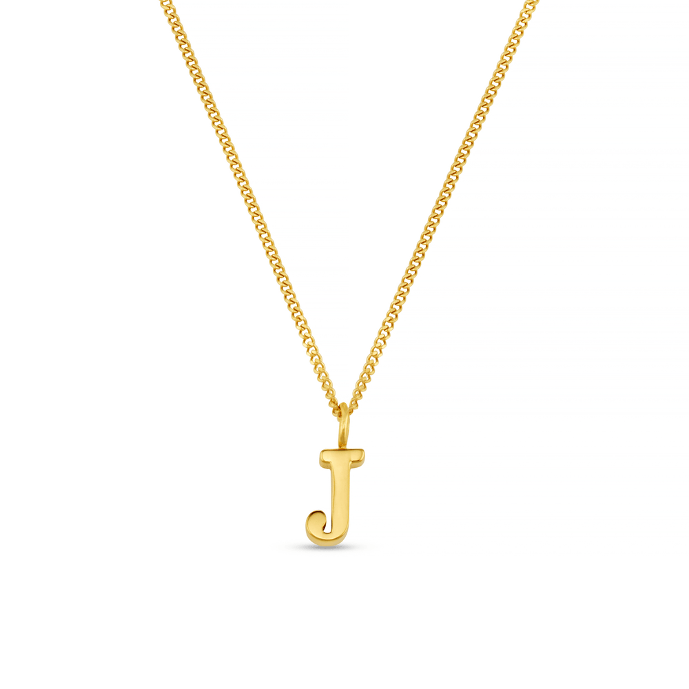 Necklaces LUXE J Initial Necklace - Gold Orelia Jewellery