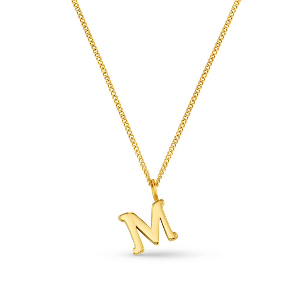 M Initial Necklace