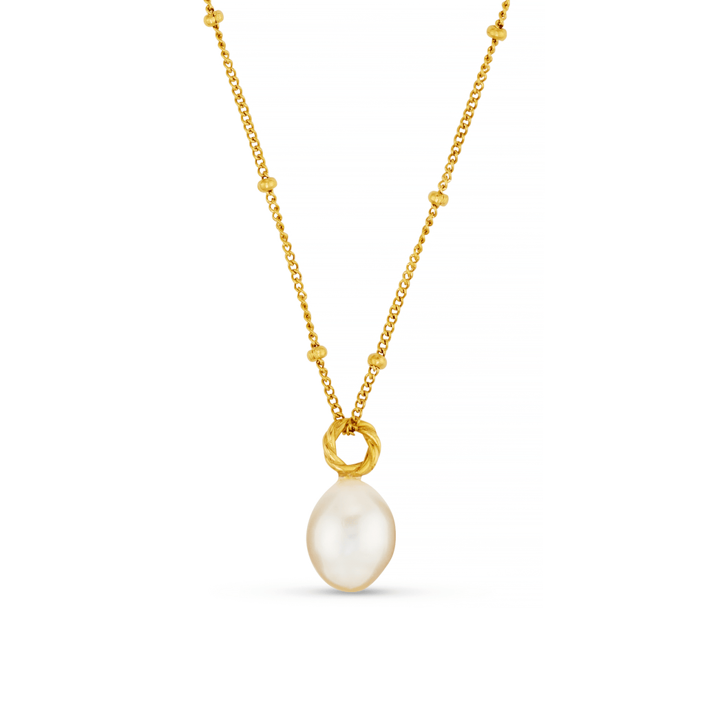 Rope Pearl Drop Necklace