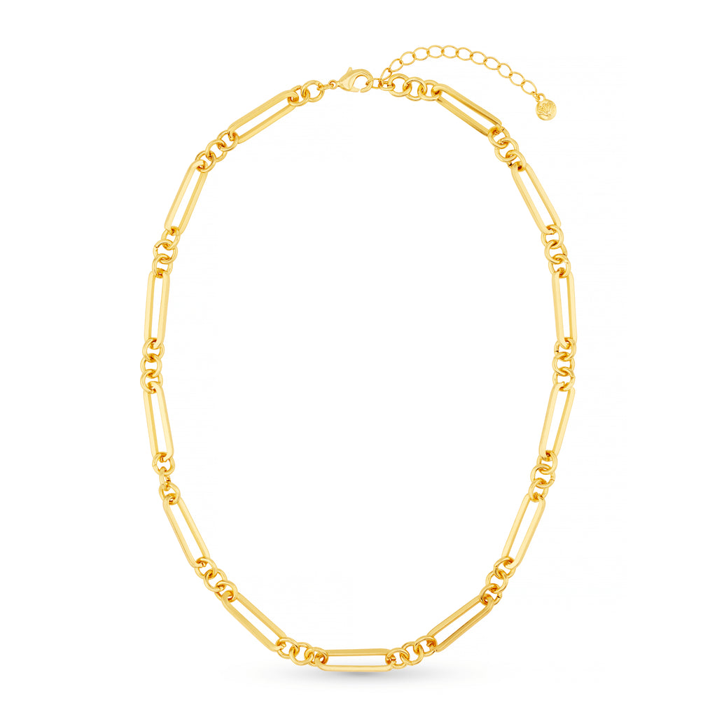 Open Rectangular Link Necklace