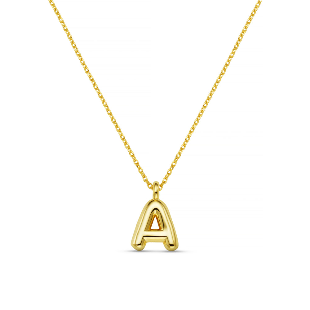 Personalisation Necklace ONE A Bubble Initial Necklace Orelia Jewellery