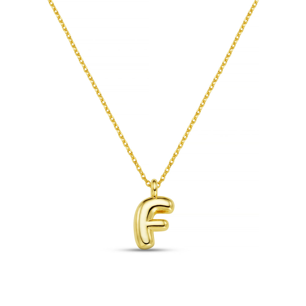 Personalisation Necklace ONE F Bubble Initial Necklace Orelia Jewellery