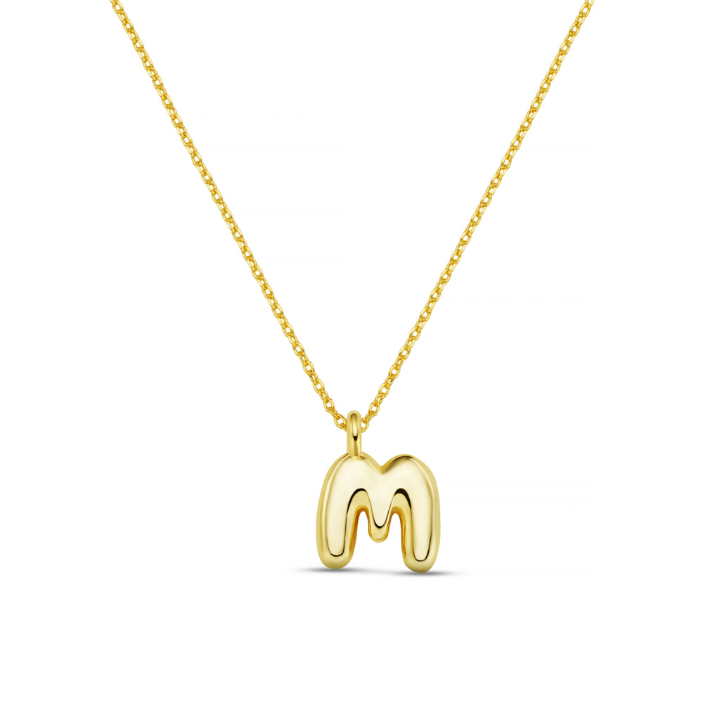 Personalisation Necklace ONE M Bubble Initial Necklace Orelia Jewellery