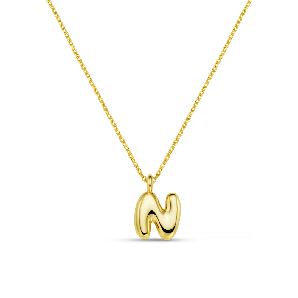 Personalisation Necklace ONE N Bubble Initial Necklace Orelia Jewellery