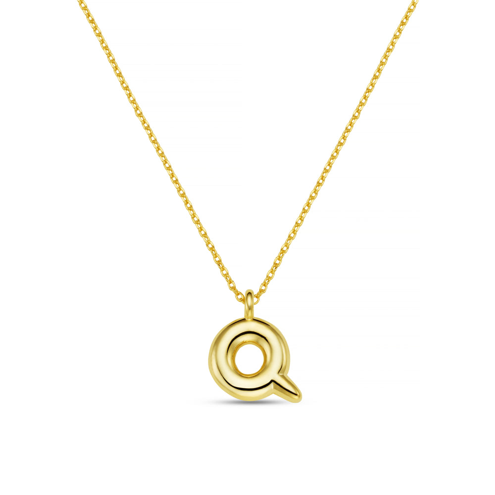 Personalisation Necklace ONE Q Bubble Initial Necklace Orelia Jewellery