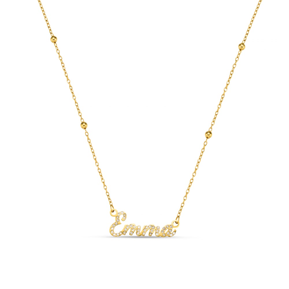 Personalisation Necklace Personalised Crystal Name Necklace Orelia Jewellery