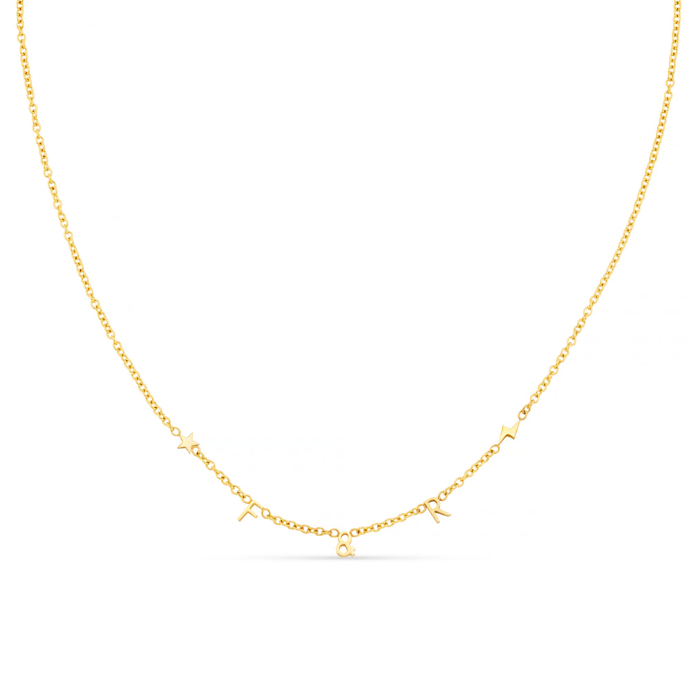Personalisation Necklace Personalised Initial & Cosmic Charm Necklace Orelia Jewellery