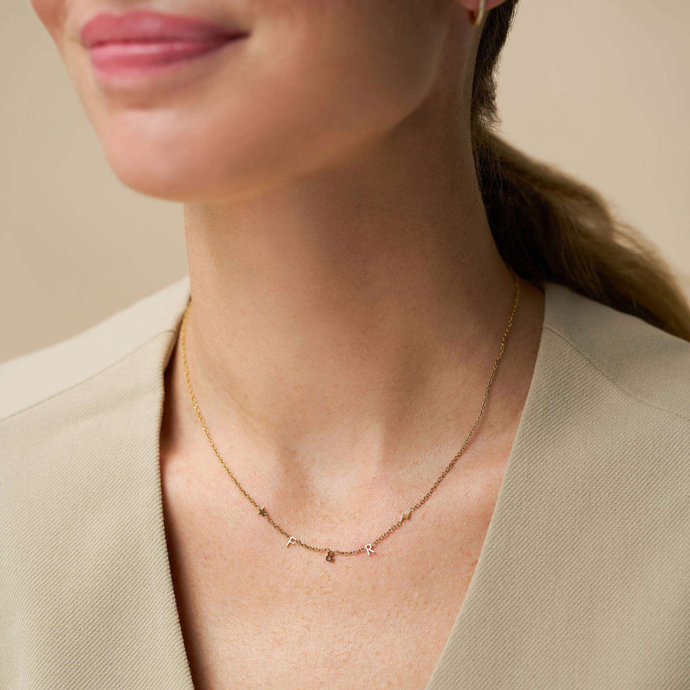 Personalisation Necklace Personalised Initial & Cosmic Charm Necklace Orelia Jewellery