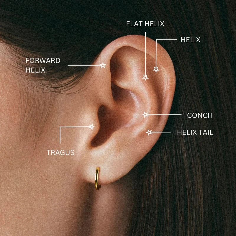 Piercings Crystal Bow Barbell Orelia Jewellery