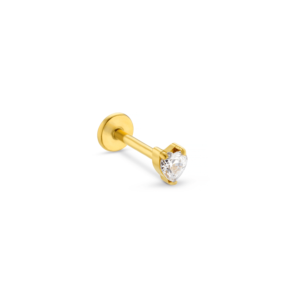 Piercings Crystal Heart Labret Orelia Jewellery
