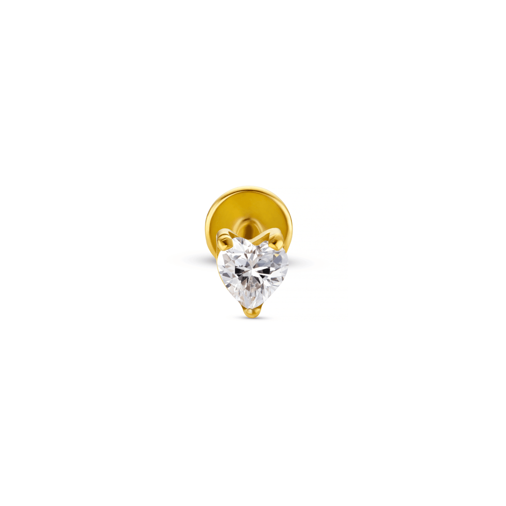 Piercings Crystal Heart Labret Orelia Jewellery