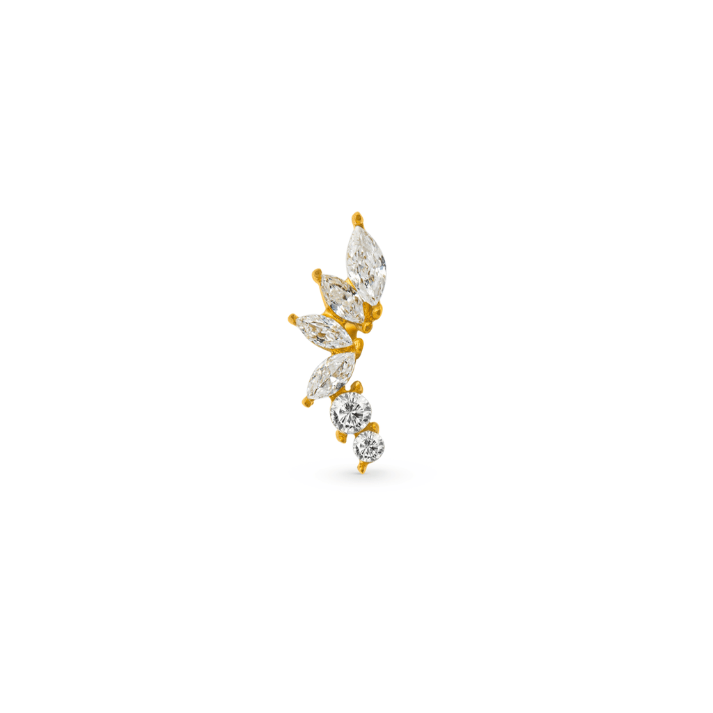 Curved Crystal Cluster Barbell