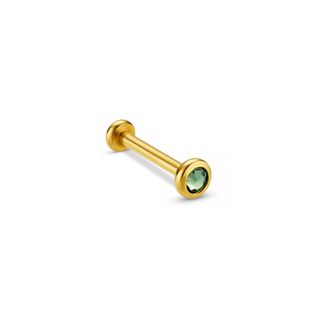 Emerald Labret Made Swarovski® Crystal