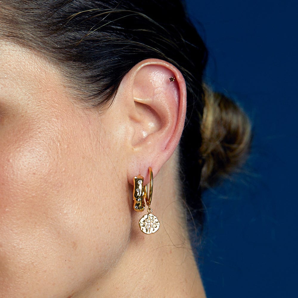 Piercings Metal Star Labret - Gold Orelia Jewellery