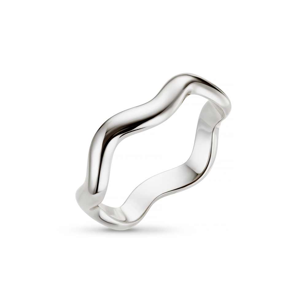 Polished Wave Ring - Silver Orelia Jewellery