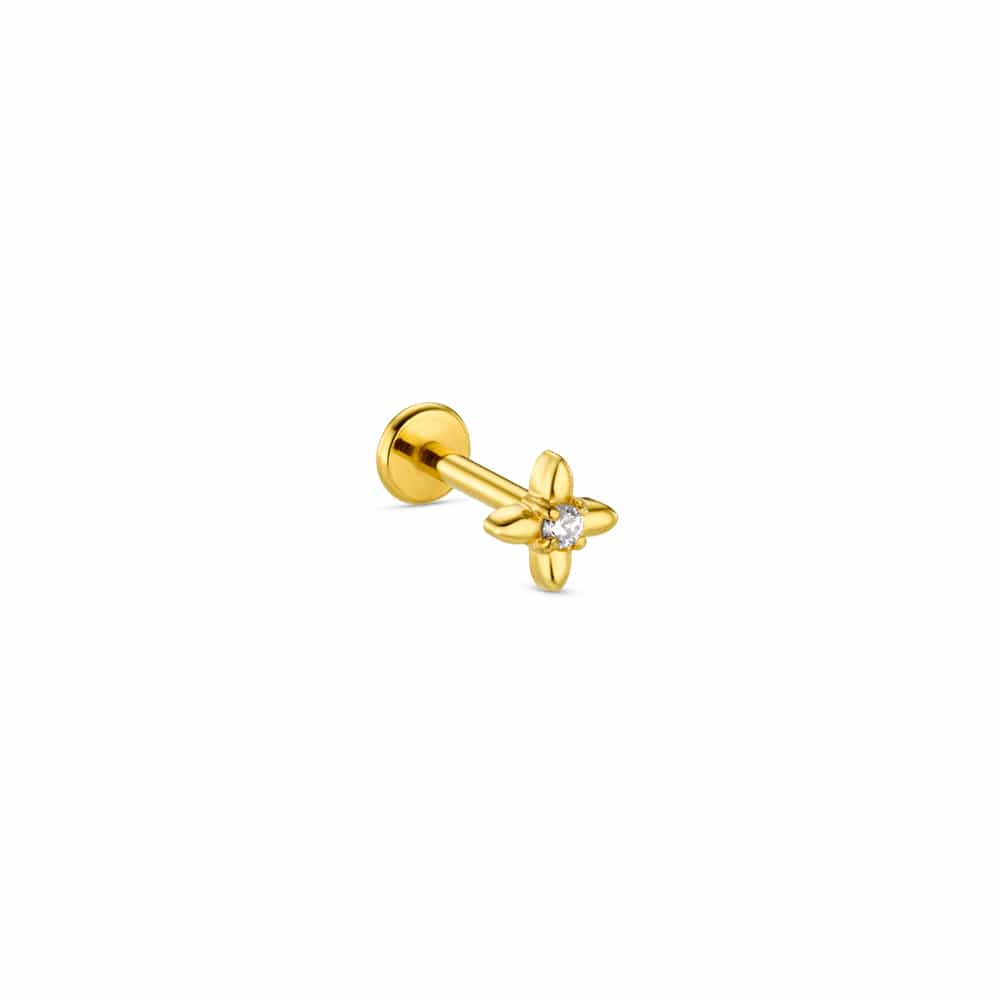 Post Piercing Crystal Micro Cross Labret Orelia Jewellery