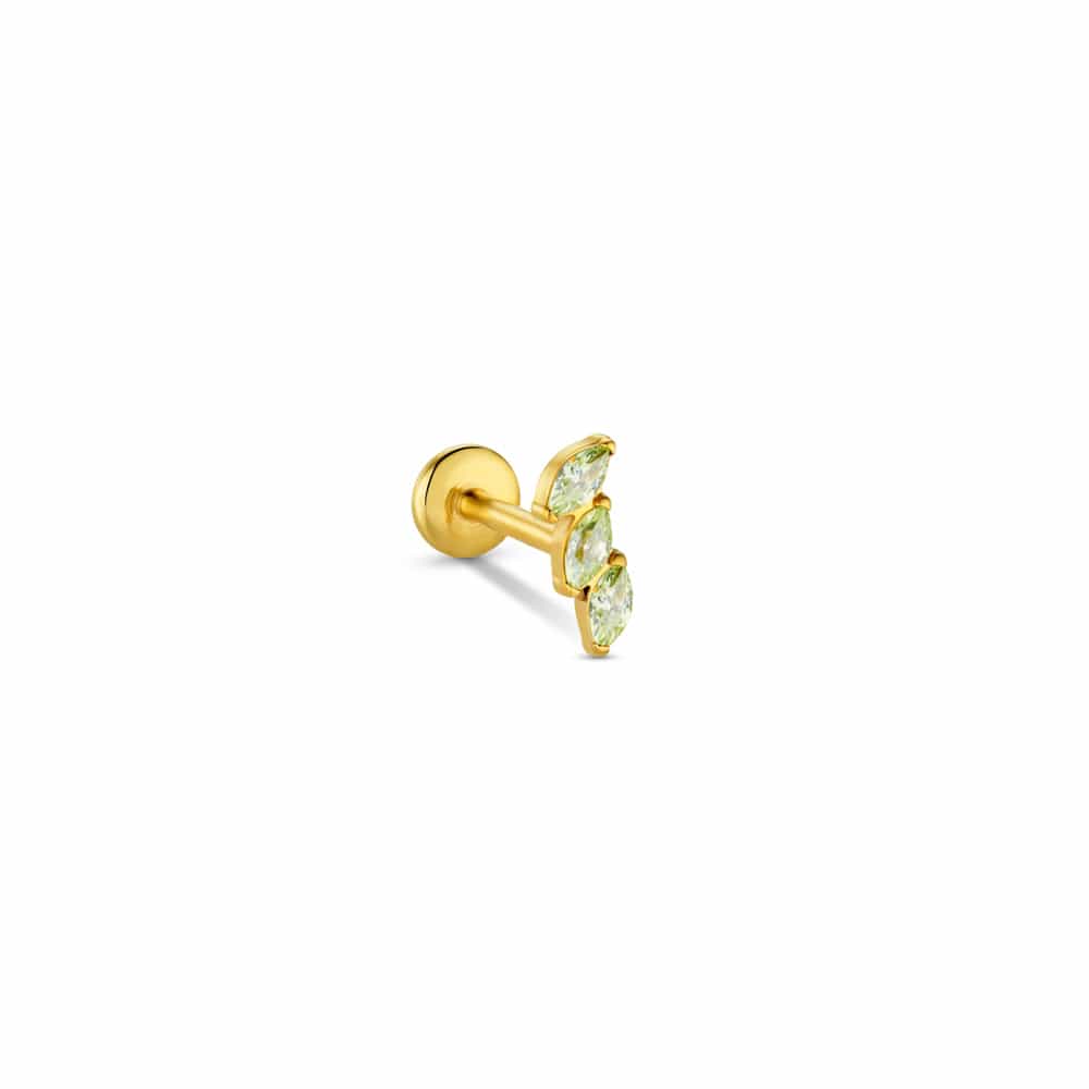 Post Piercing Default Triple Pacific Opal Navette Labret Orelia Jewellery