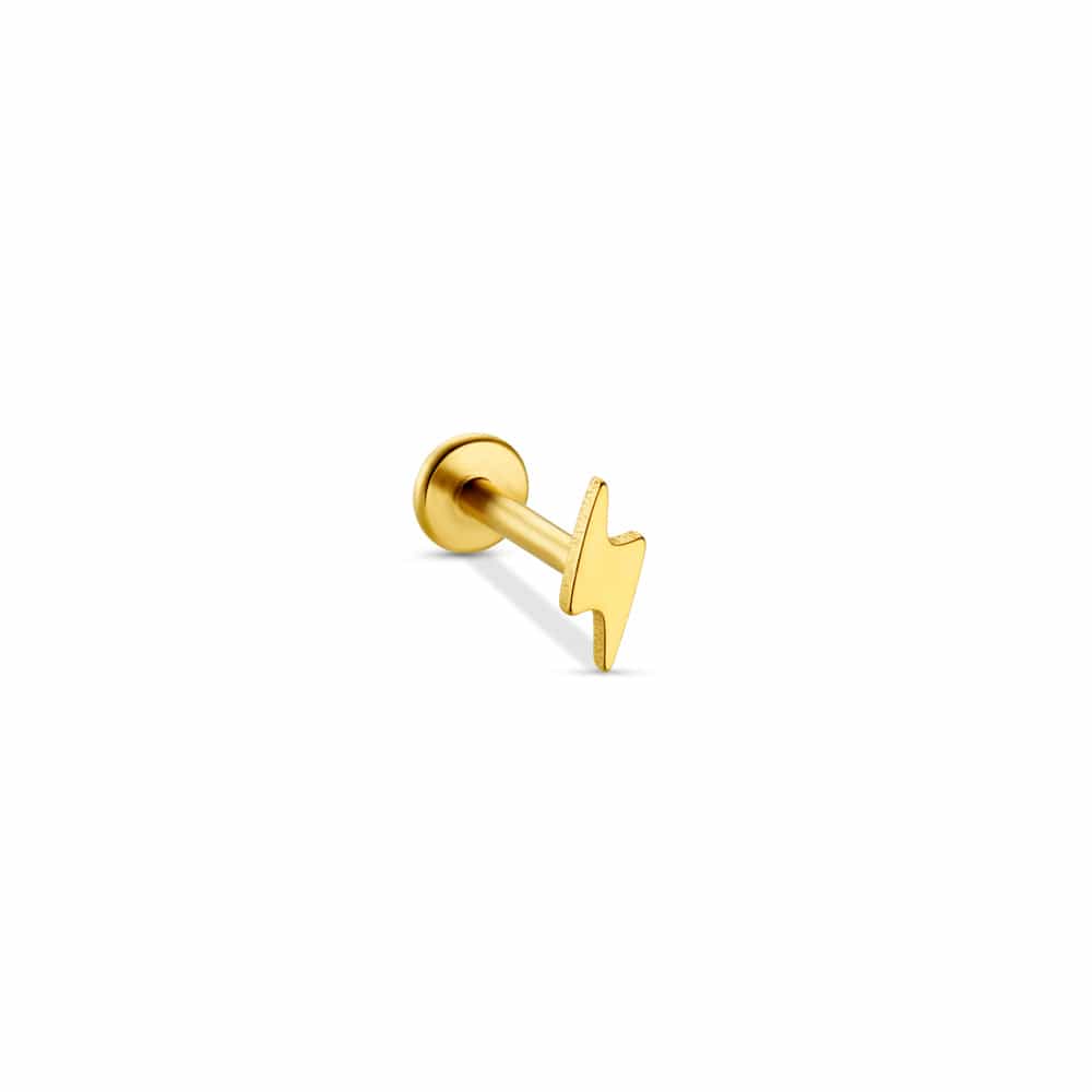 Post Piercing ONE Metal Lightning Labret Orelia Jewellery