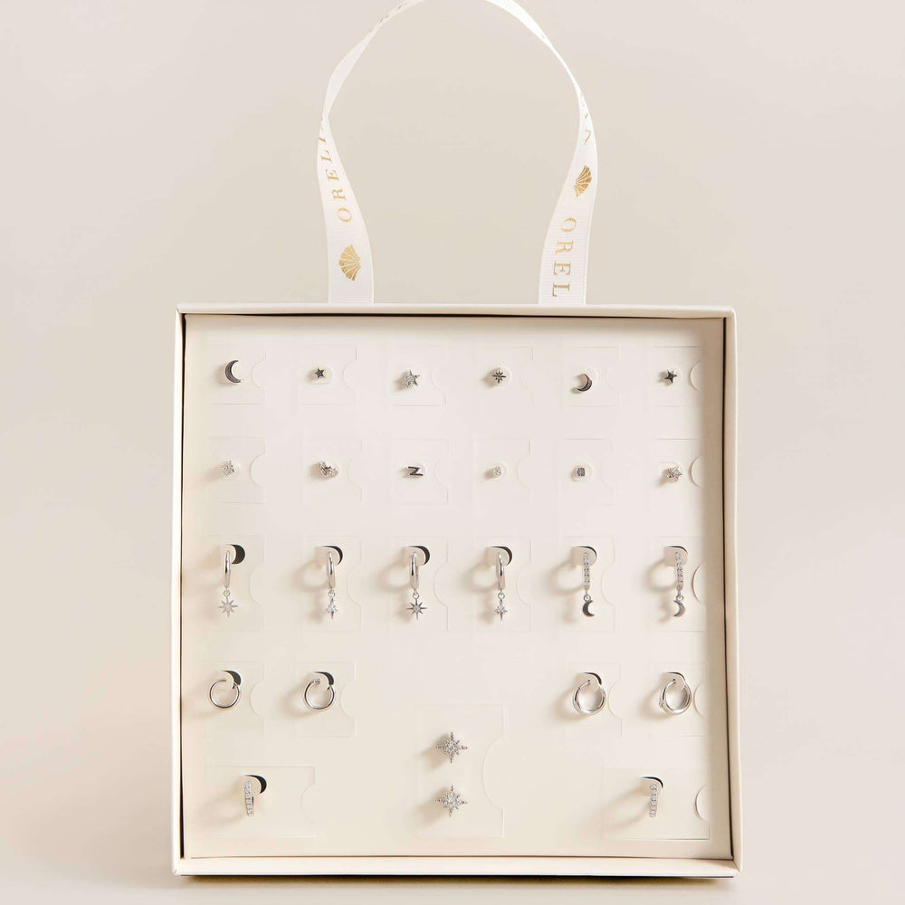 Pre Boxed Jewellery 25 Days of Ear Stacking Advent Calendar - Silver Orelia Jewellery