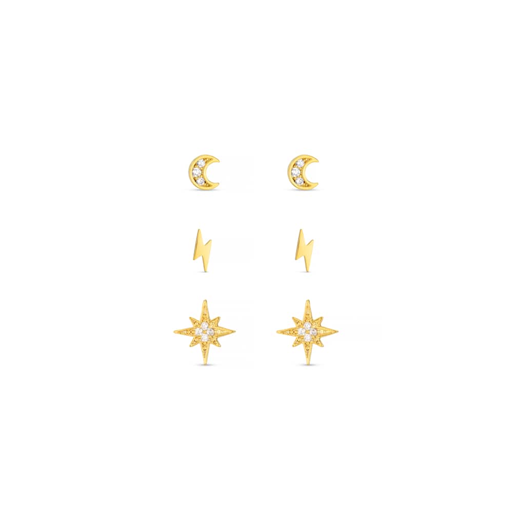 Pre Boxed Jewellery Celestial Stud Earring Pack & Gift Box Orelia Jewellery
