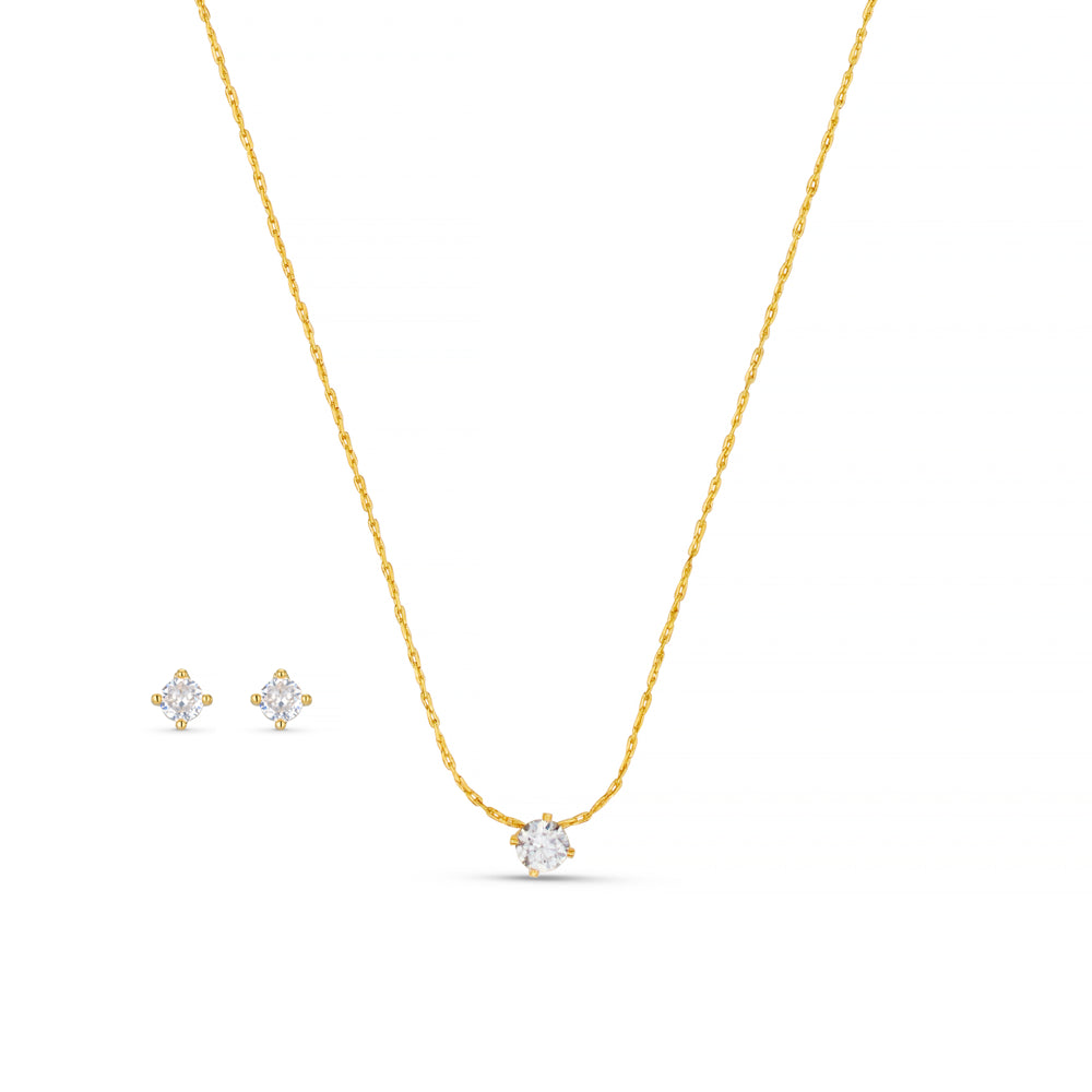 Pre Boxed Jewellery Fine Crystal Necklace & Stud Earring Giftset Orelia Jewellery