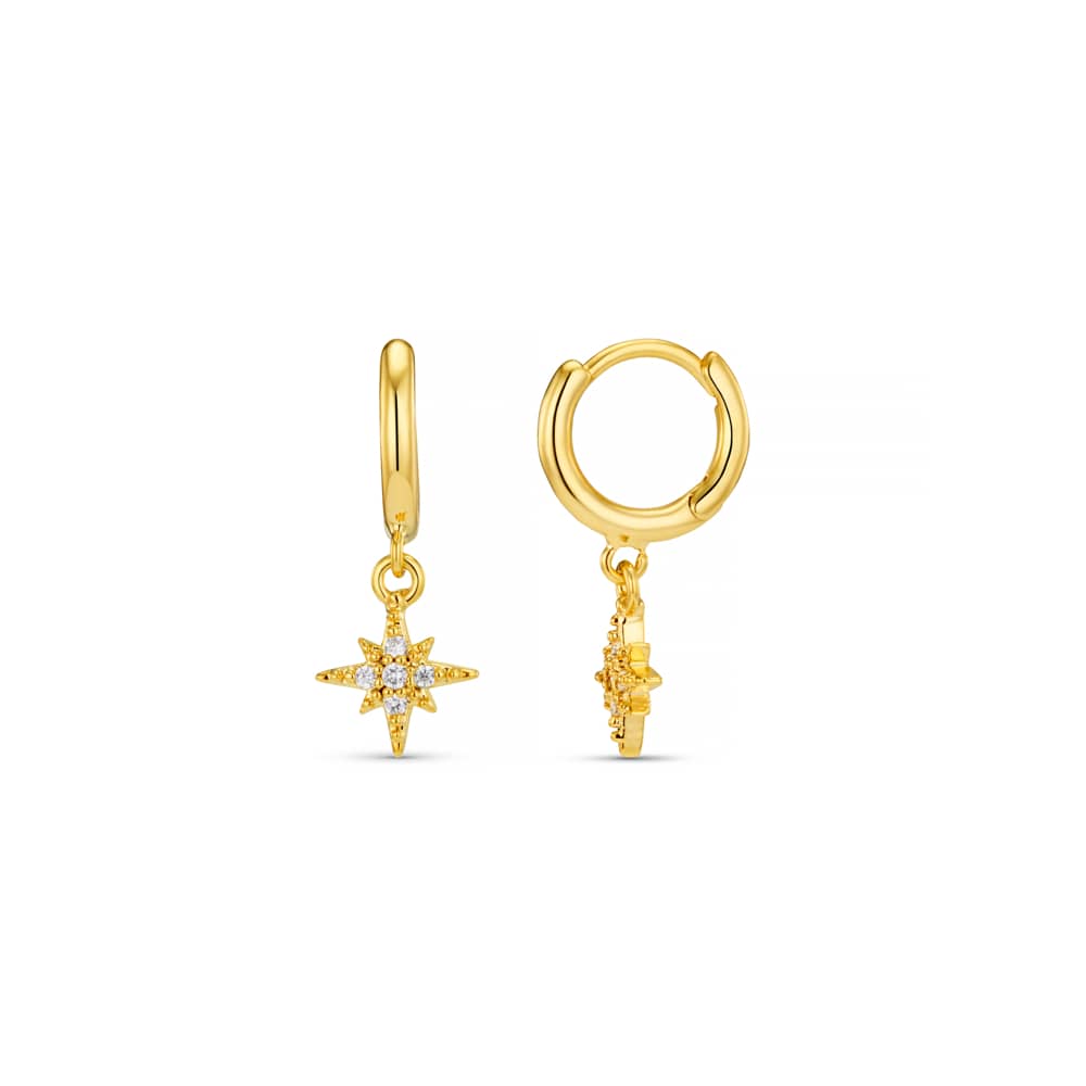 Pre Boxed Jewellery Pavé Starburst Micro Hoop Earrings & Gift Box Orelia Jewellery