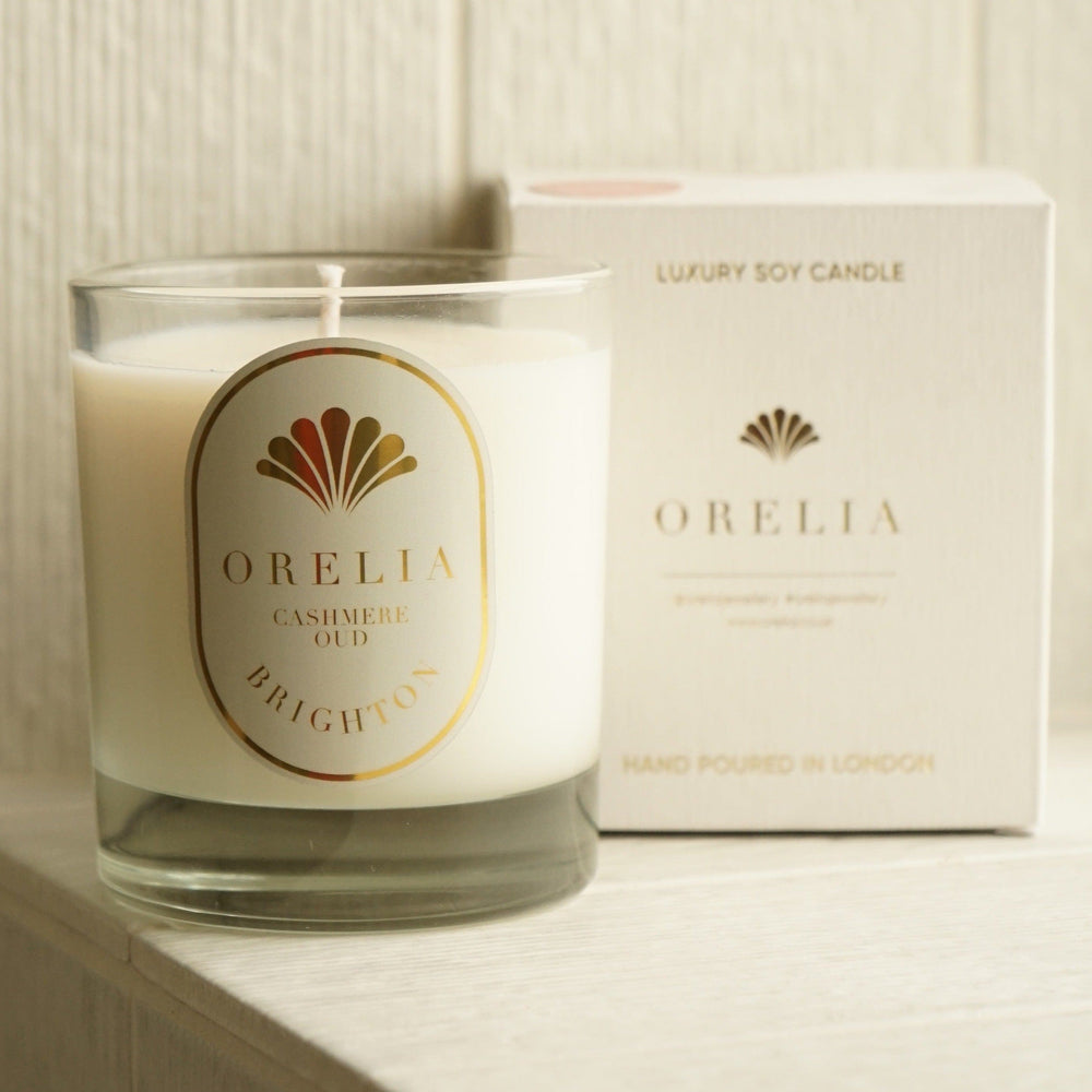 Pre-Curated Gift Boxes Cashmere Oud Votive Candle Orelia Jewellery