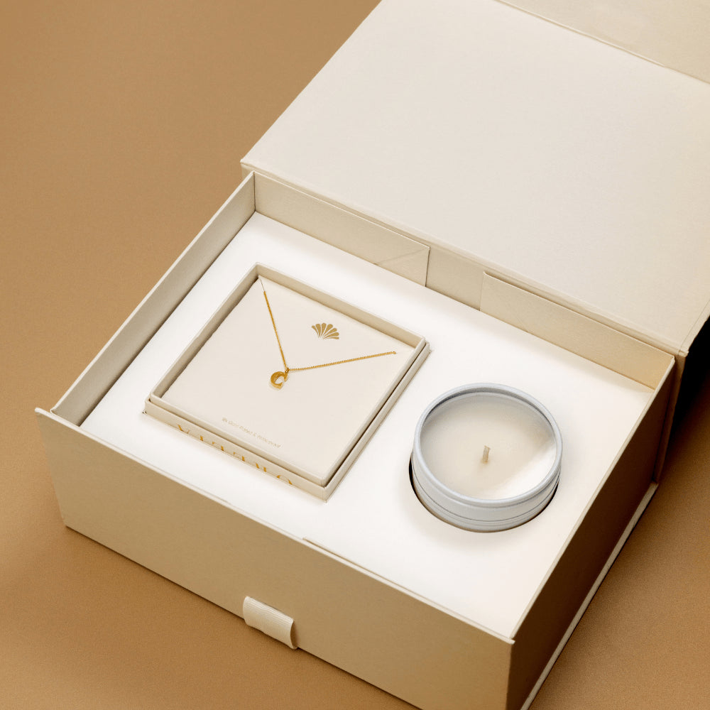 LUXE Initial & Candle Gift Box