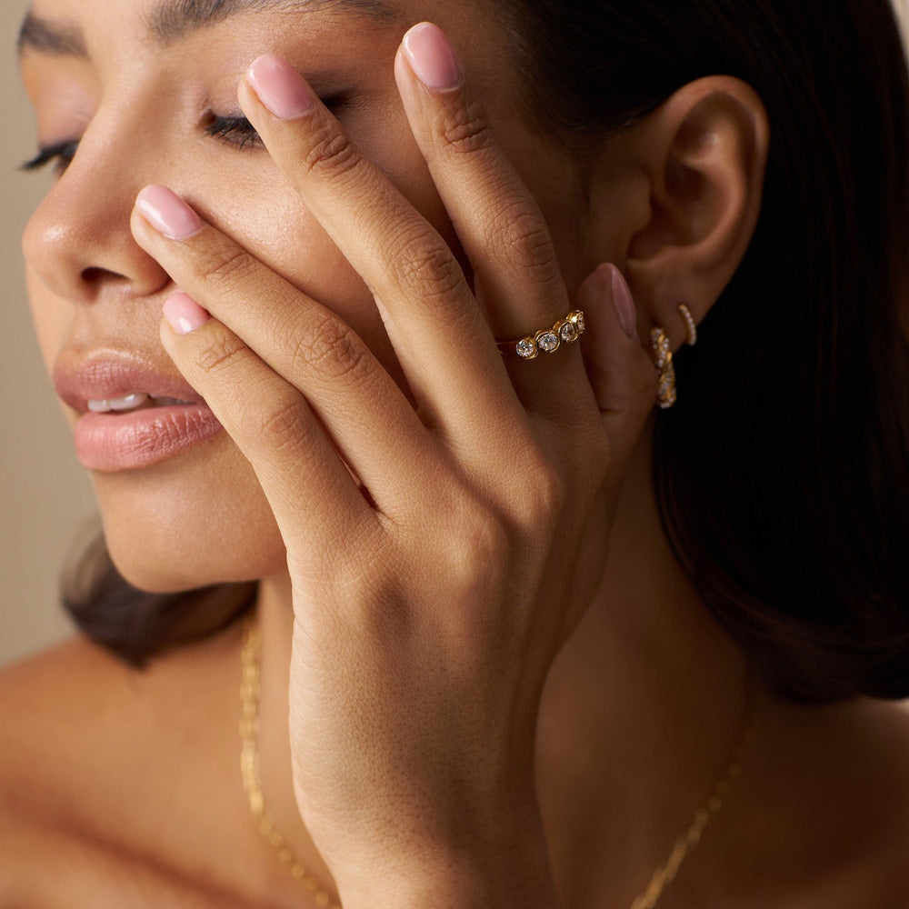 Rings Crystal Set Wave Ring Orelia Jewellery