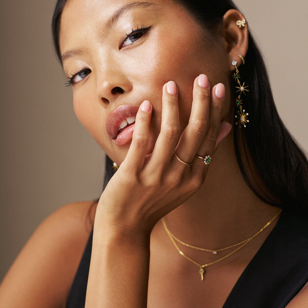 Rings Emerald & Crystal Ring Orelia Jewellery