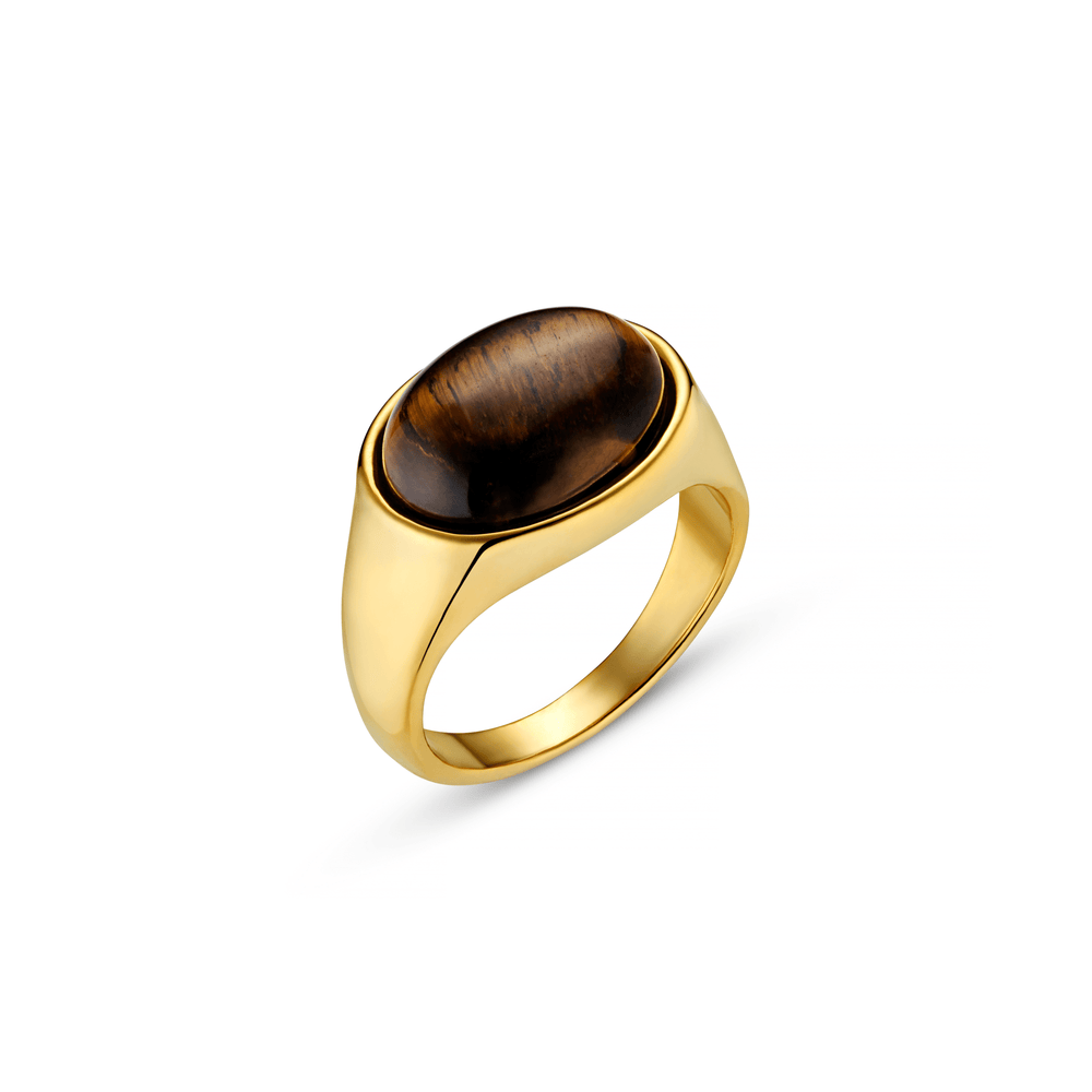 Rings Semi Precious Tigers Eye Statement Ring Orelia Jewellery