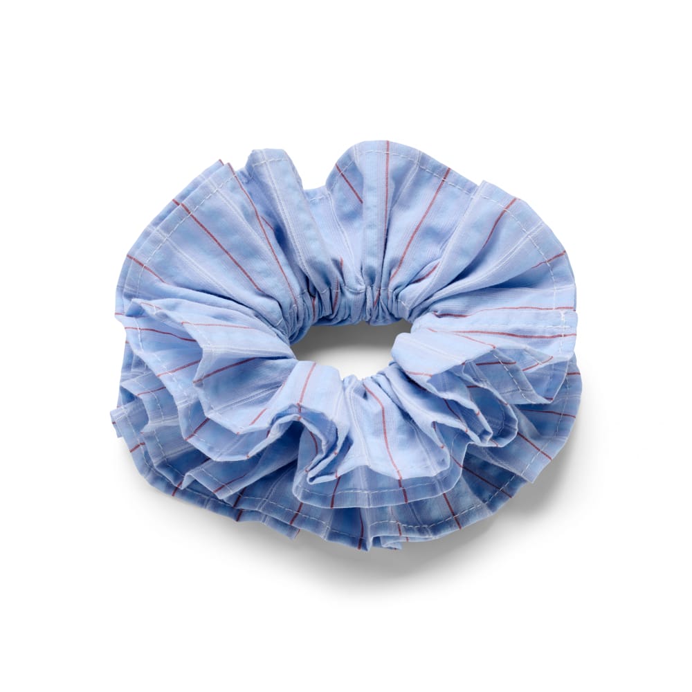 Scrunchie Default Oversized Pale Blue Stripe Scrunchie Orelia Jewellery
