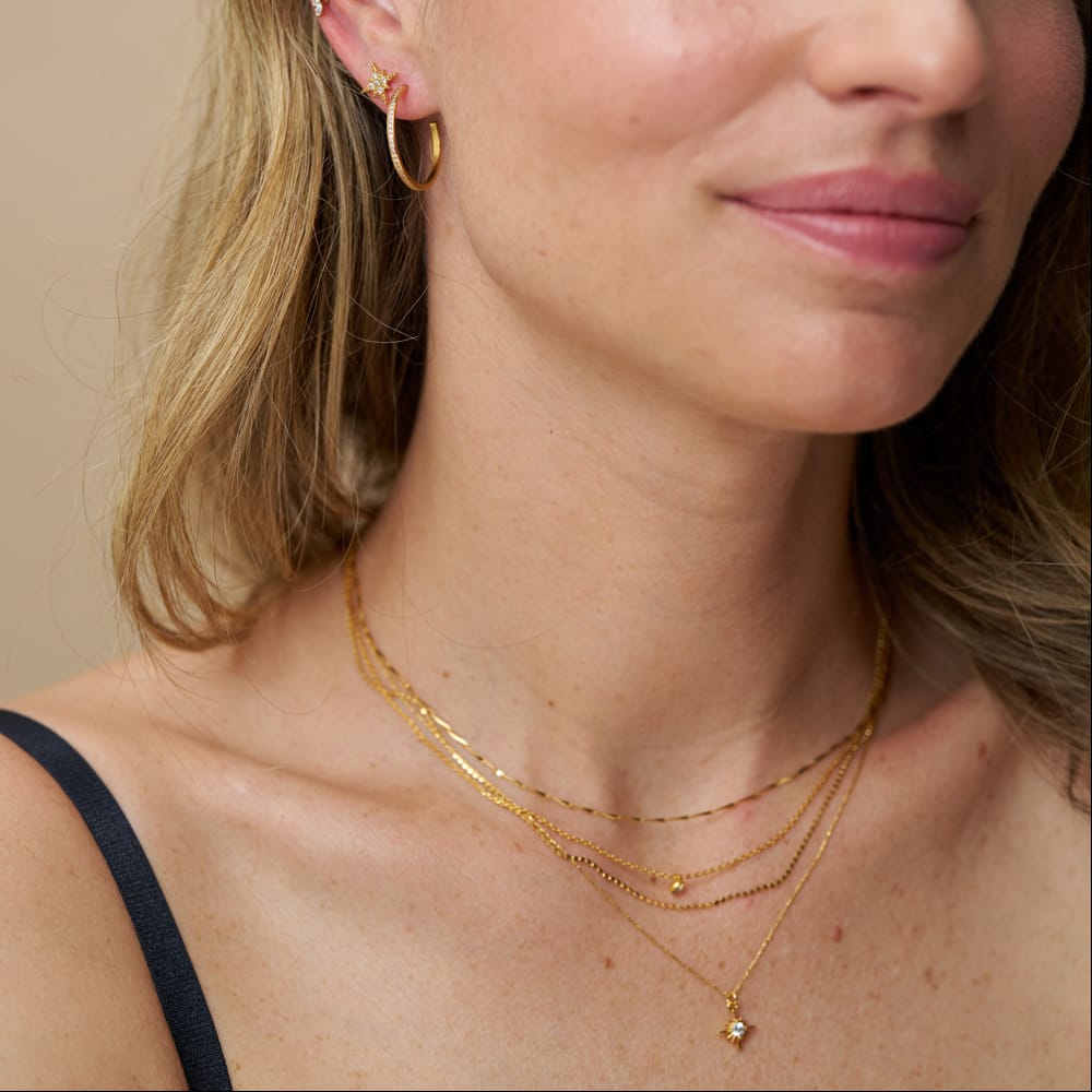 Short Necklace Crystal Star Charm Necklace Orelia Jewellery