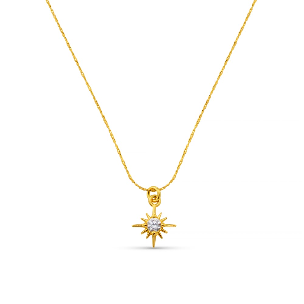 Short Necklace Crystal Star Charm Necklace Orelia Jewellery