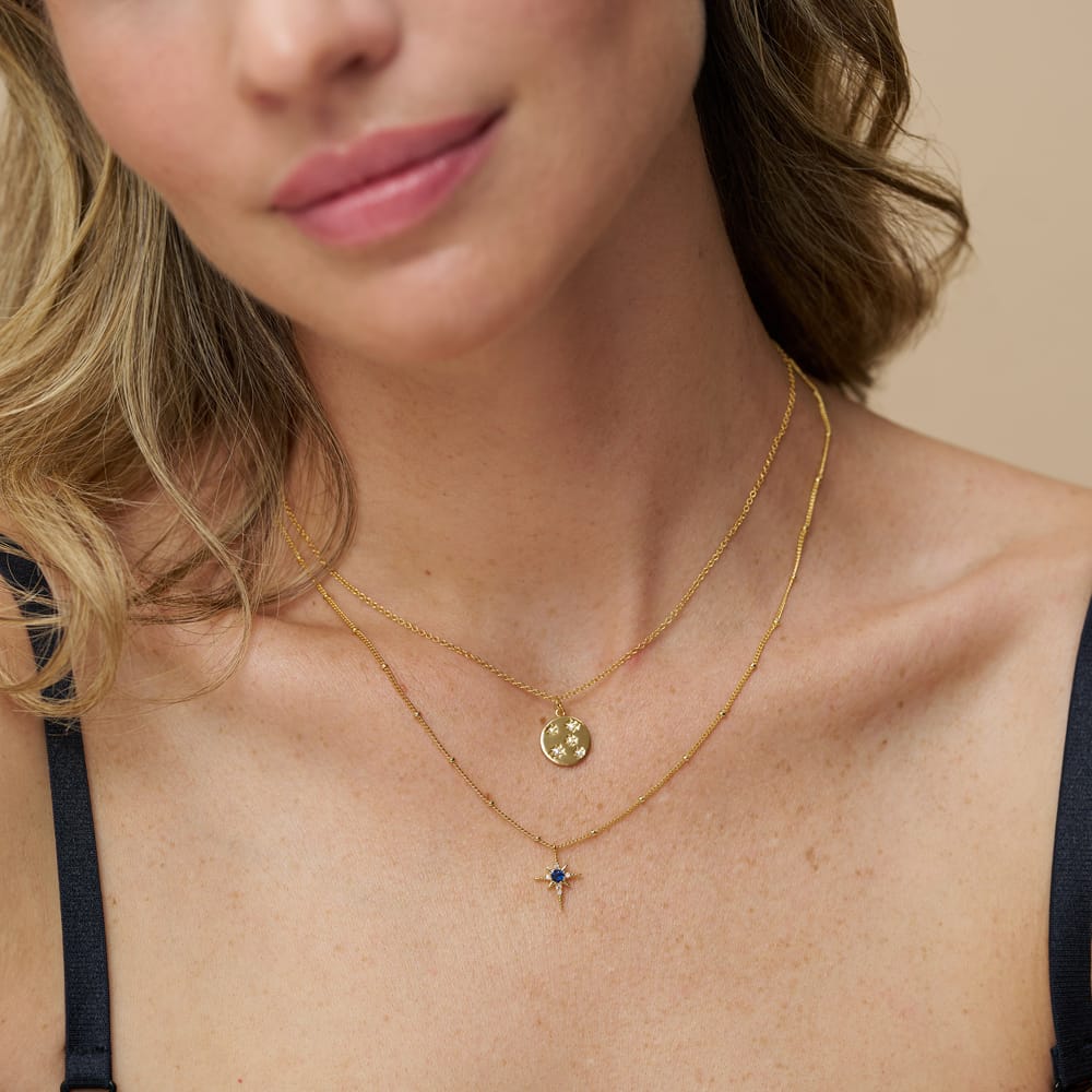 Short Necklace Crystal Starburst Coin Necklace Orelia Jewellery