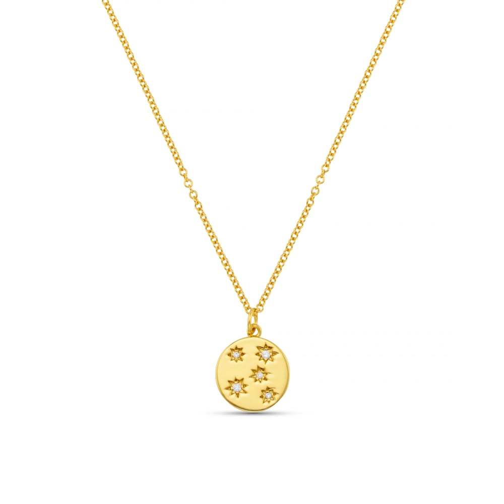 Short Necklace Crystal Starburst Coin Necklace Orelia Jewellery
