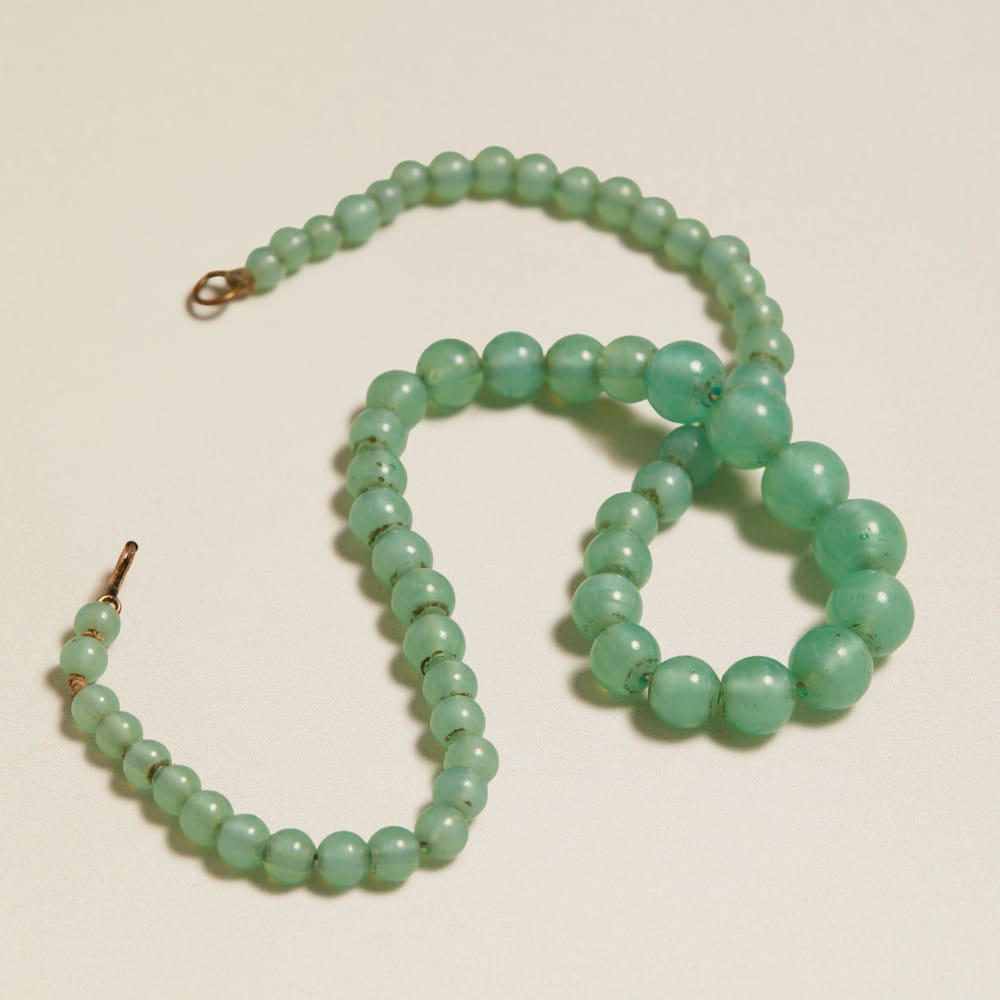 Short Necklace Default Vintage Green Beaded Necklace Orelia Jewellery