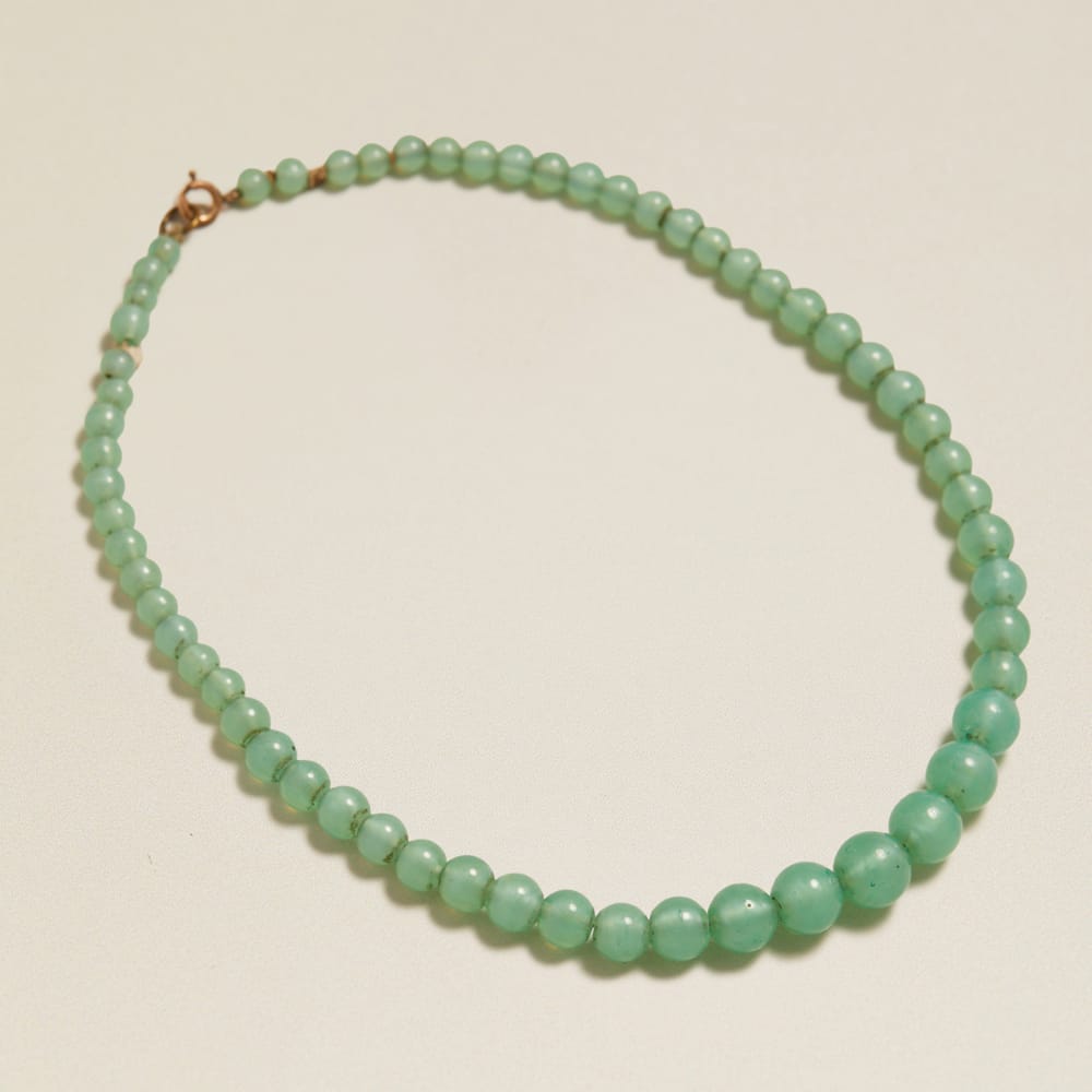 Short Necklace Default Vintage Green Beaded Necklace Orelia Jewellery