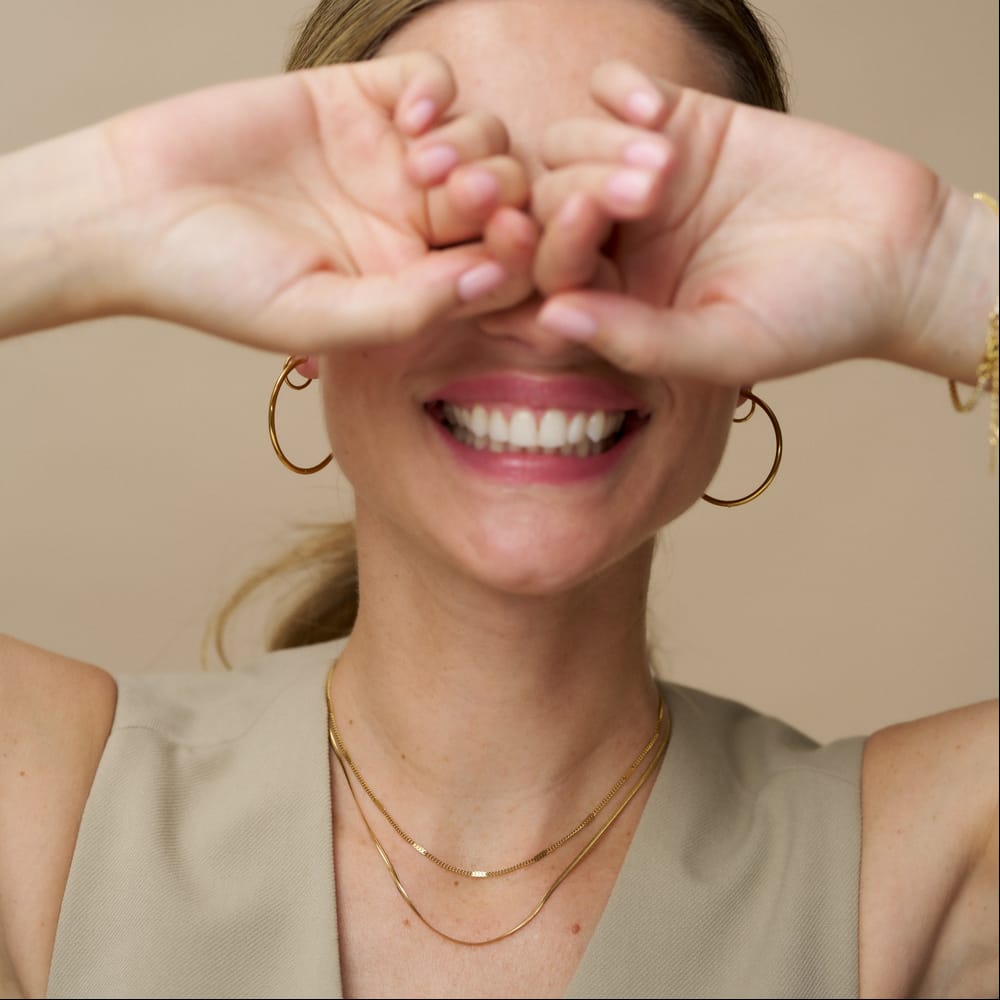 Short Necklace Fine Layered Snake Chain Necklace Orelia Jewellery