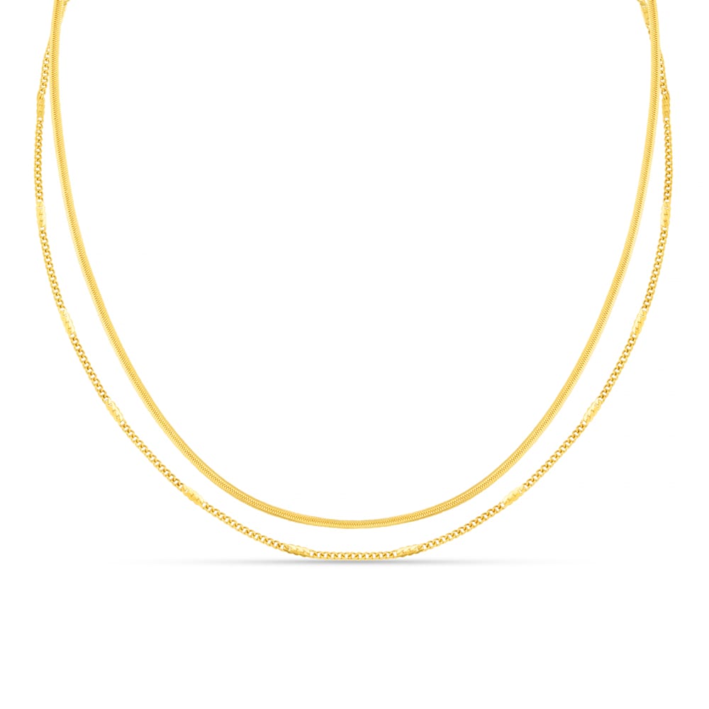 Short Necklace Fine Layered Snake Chain Necklace Orelia Jewellery