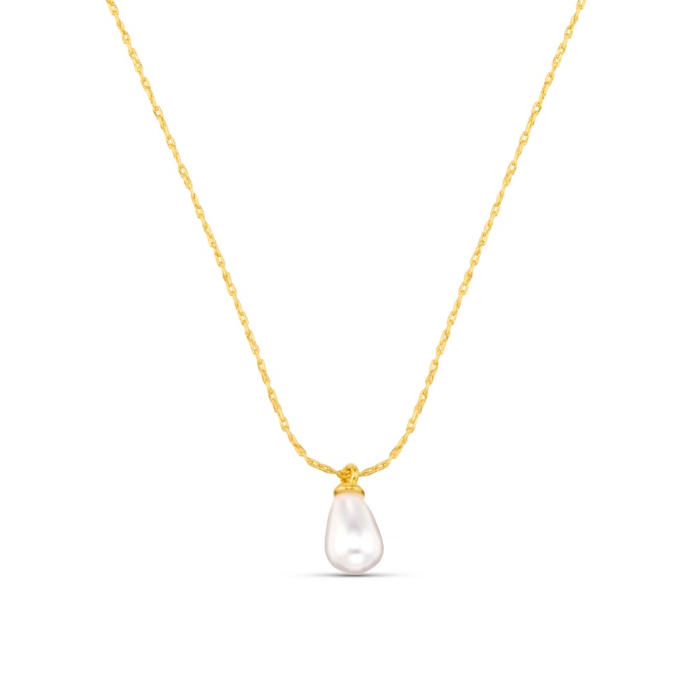 Short Necklace Fine Teardrop Pearl Necklace Orelia Jewellery