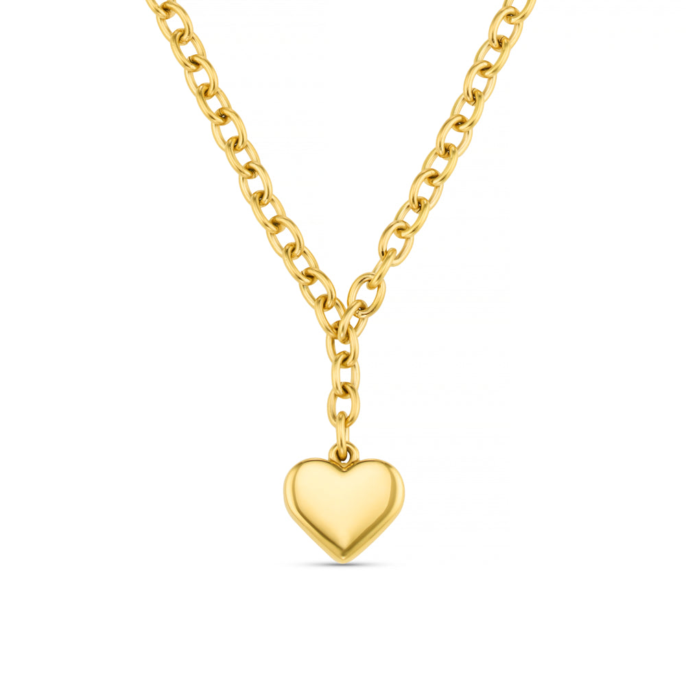 Short Necklace LUXE Chunky Heart Drop Necklace Orelia Jewellery