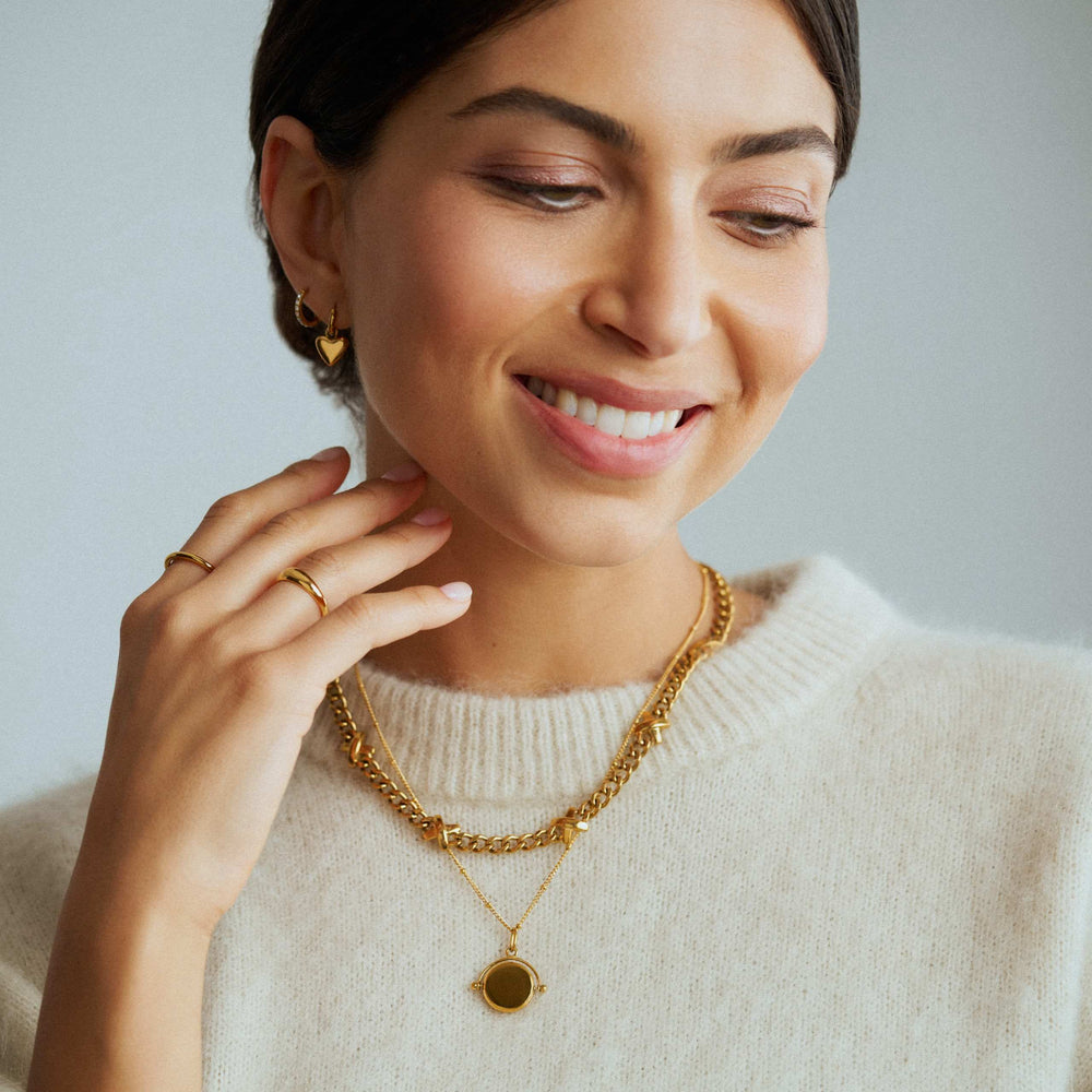 Short Necklace LUXE Chunky Stationed Cross Necklace Orelia Jewellery