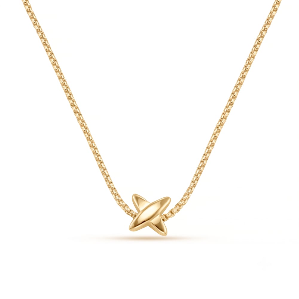 Short Necklace LUXE Polished Cross Chain Necklace Orelia Jewellery