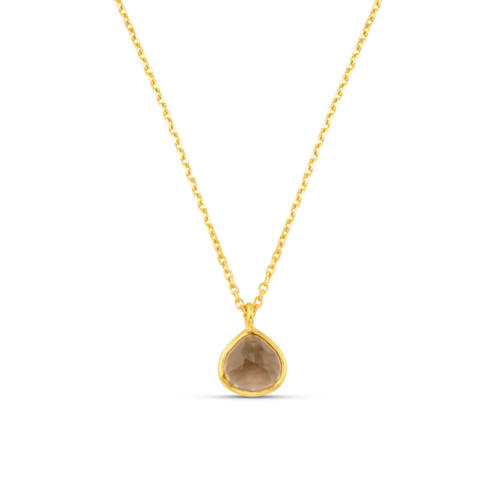 Short Necklace LUXE Smokey Quartz Necklace Orelia Jewellery